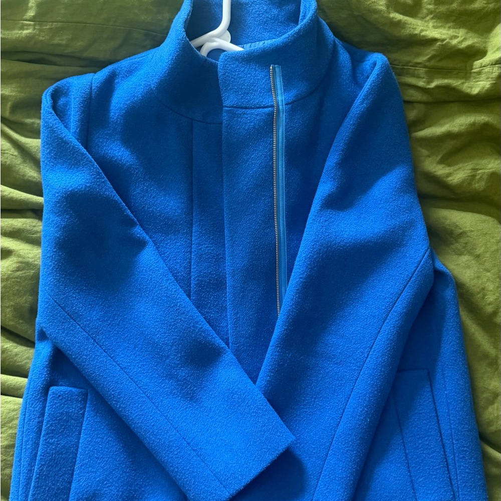 J. Crew Factory Vibrant Blue Pea Coat